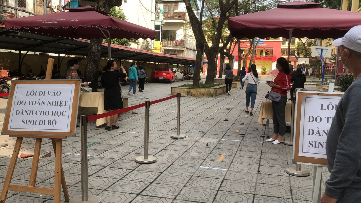 Công tác chuẩn bị đón học sinh quay trở lại trường học sau tết của trường thcs hà huy tập đã hoàn tất