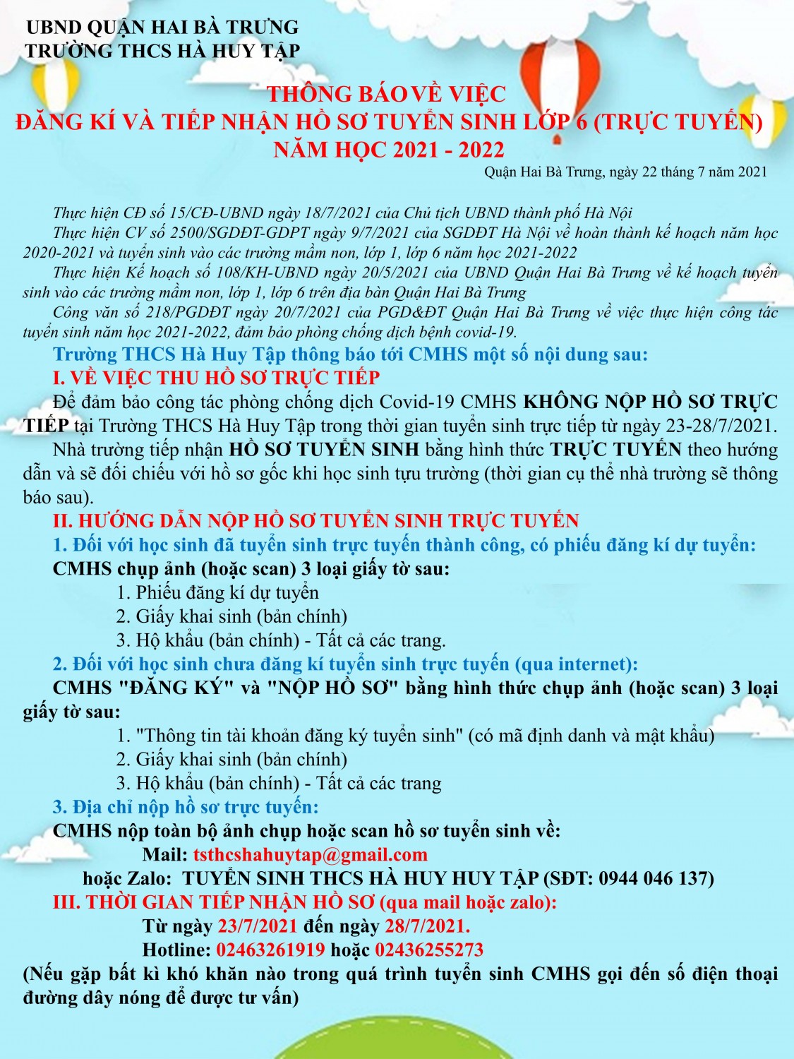 Tuyen sinh 2020 2021 Mau 2 dcs