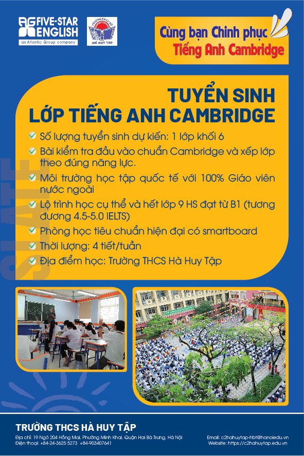 DANH SÁCH HỌC SINH ĐỦ ĐIỀU KIỆN THAM GIA CHƯƠNG TRÌNH TIẾNG ANH BỔ TRỢ THEO CHUẨN ĐẦU RA CAMBRIGE NĂM HỌC 2022-2023